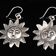 Surya Earrings in Silver - Design II