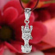 Mahalaxmi Locket in Pure Silver - Design I