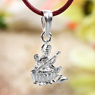 Saraswati Locket in Pure Silver - Design I