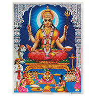 Goddess Santoshi Maa Photo - Large