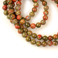 Unakite Necklace - 8mm