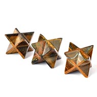Star Pyramid in Tiger Eye - Set of 3 - 16 gms