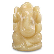 Ivory Yellow Jade Ganesha - 84 gms