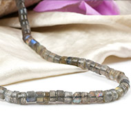 Labradorite Neckalce - Washer shape beads