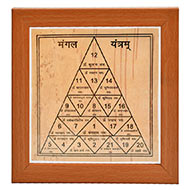 Mangal Yantram on Bhojpatra - 4 inches
