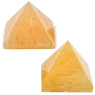 Pyramid in Natural Yellow Jade - Set of 2 - III