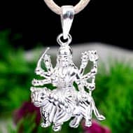 Durga Locket in pure silver - Design XVII