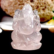 Rose Quartz  Ganesha - 30gms