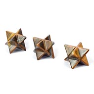 Star Pyramid in Tiger Eye - Set of 3 - 17 gms - II