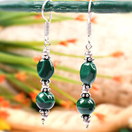 Malachite Earring