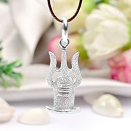Shivling with Trishul in Pure Silver