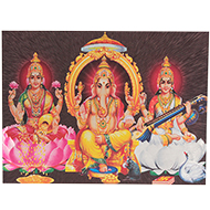 Ganesh Lakshmi Saraswati Photo - Medium