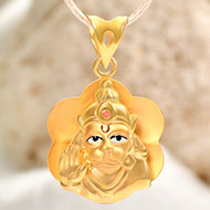 Hanuman locket in pure Gold - 2.4 gms