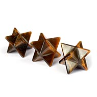 Star Pyramid in Tiger Eye - Set of 3 - 18 gms
