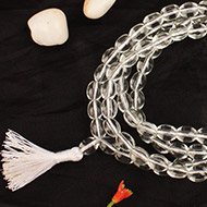 Crystal Drum shape mala