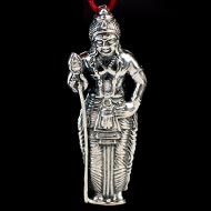 Lord Kartikeye Locket in Oxidized Silver - I