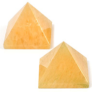 Pyramid in Natural Yellow Jade - Set of 2 - 34 gms