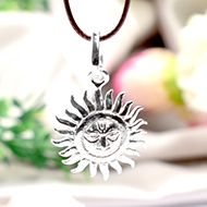 Surya Locket in Pure Silver - Design IX