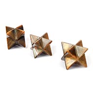 Star Pyramid in Tiger Eye - Set of 3 - 18 gms - I