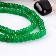 Green Onyx Necklace - Elliptical beads