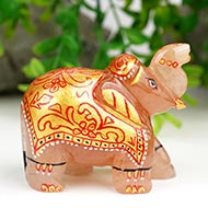 Orange Aventurine Elephant - 112 gms