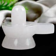 White Agate Shivling - 97 gms