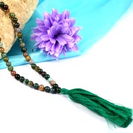 Moss Agate mala - 6 mm
