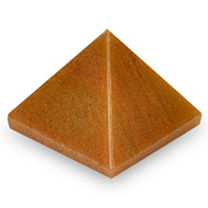 Pyramid in Yellow Jade - Confidence and Courage - III