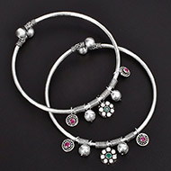 Silver Anklets - Set of 2 - Design - I