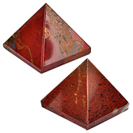 Pyramid in Natural Red Jasper - Set of 2 - II