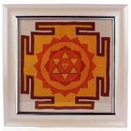 Baglamukhi Yantra on silk with frame