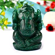Ganesha in Green Aventurine - 178 gms