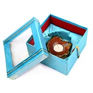 Creative Agate Gemstone Diya with wax candle