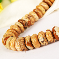 Picture Jasper Necklace - Elliptical Beads