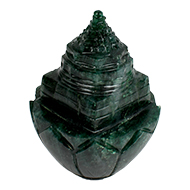 Green Jade Shree Yantra on Lotus - I