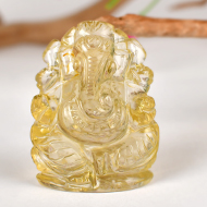 Ganesha in Lemon Topaz - 139 carat