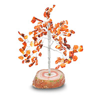 Natural Orange Jade Chakra Vastu Tree - Small