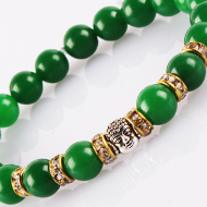 Green Agate Buddha Bracelet