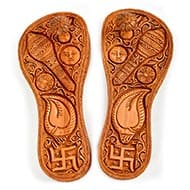 Auspicious Paduka - Sandalwood