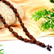 4 mukhi Brahma mala with Red Sandalwood beads - Design II