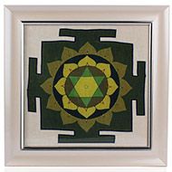 Vishnu Yantra on silk with frame