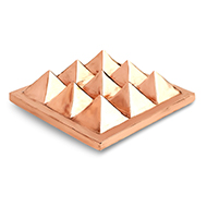 9 Pyramid Copper Vastu plate
