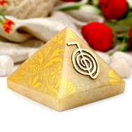 Yellow Jade Pyramid For Power