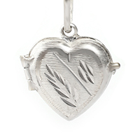 Heart Locket - in Pure Silver - Design I