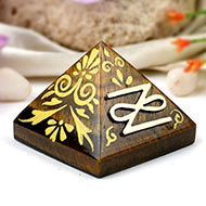 Natural Tiger Eye Pyramid For Protection