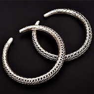 Silver Anklets - Set of 2 - Design - II