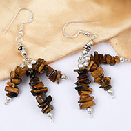Tiger Eye Uncut Earring