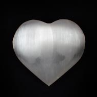 White Selanite Heart