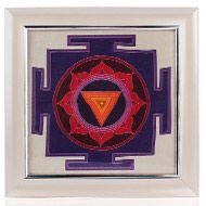 Mahakali Yantra on silk with frame
