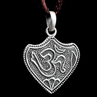Om Locket in Pure Silver - Design XII
